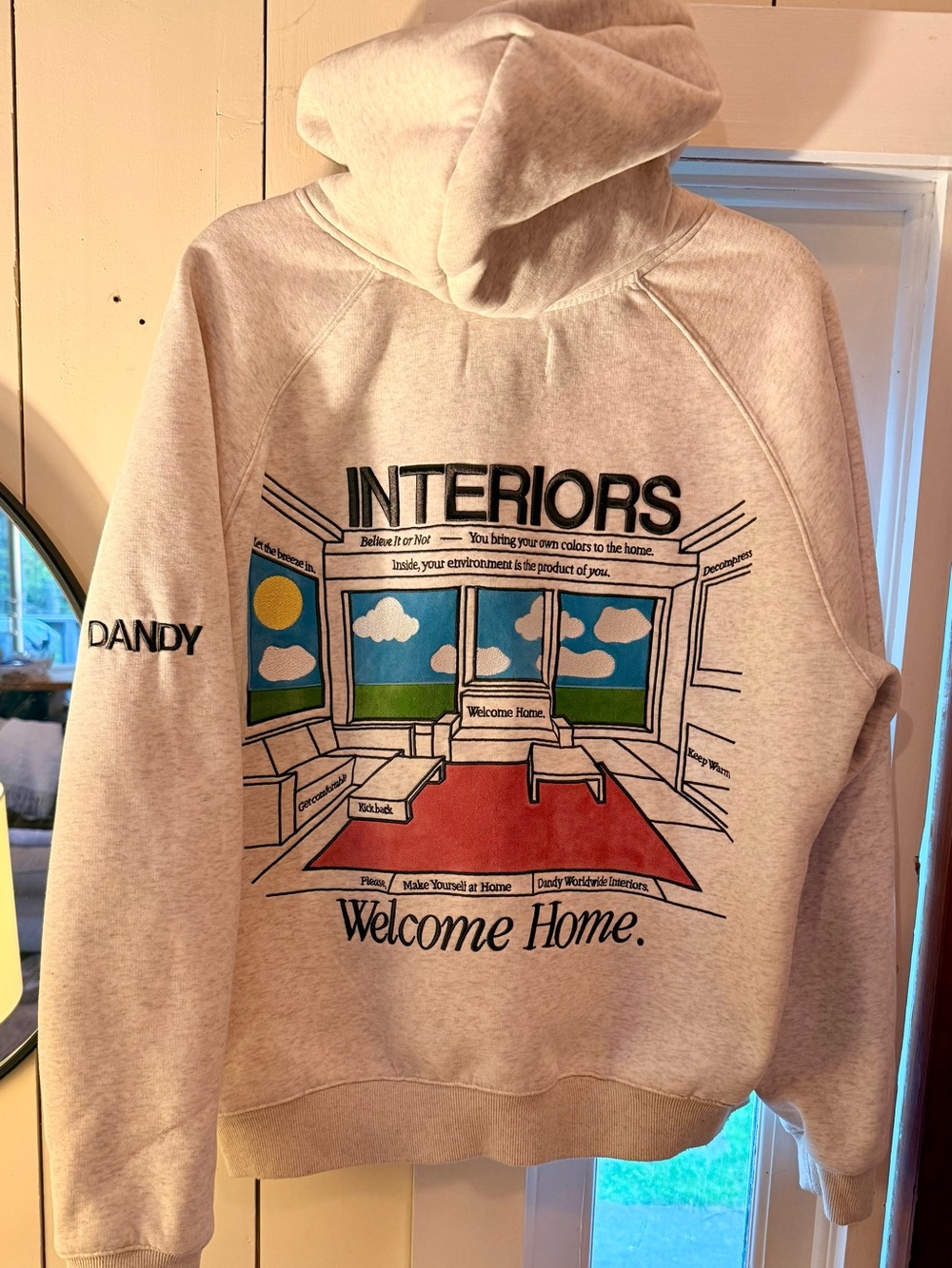 Welcome Home Interiors Graphic Hoodie - Cream